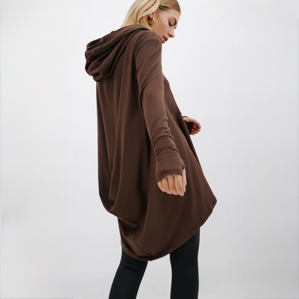 Marcella NYC | Firenze Hoodie in Espresso
